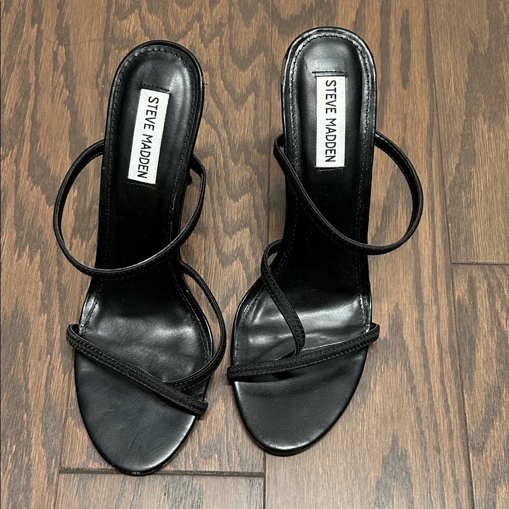 Steve Madden Elegant Black Strappy Heels
